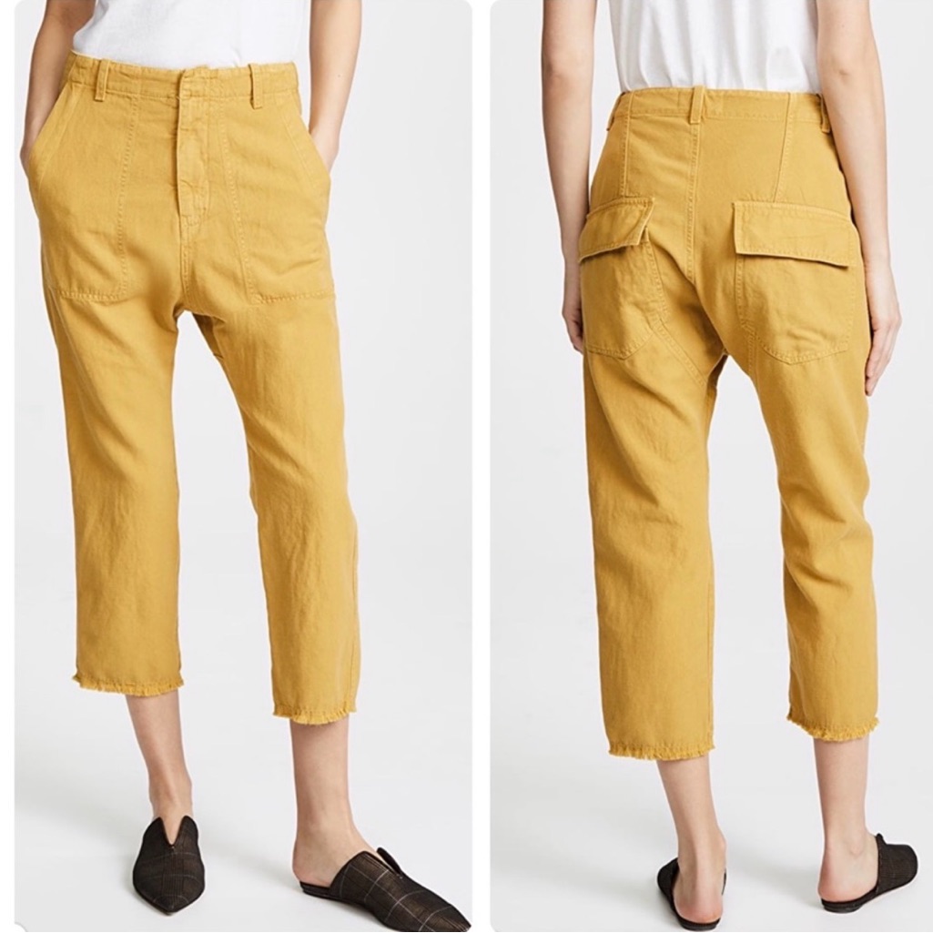 Nili Lotan Luna Pant, Mustard, Size 4